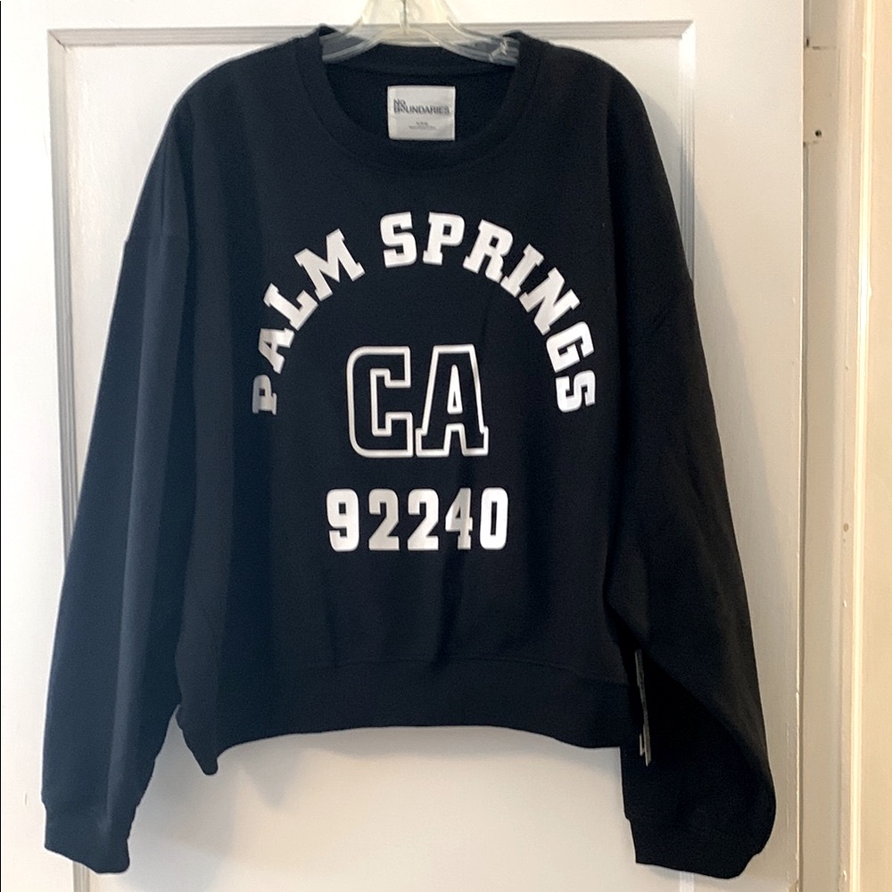 Gildan Black Palm Springs CA Sweatshirt